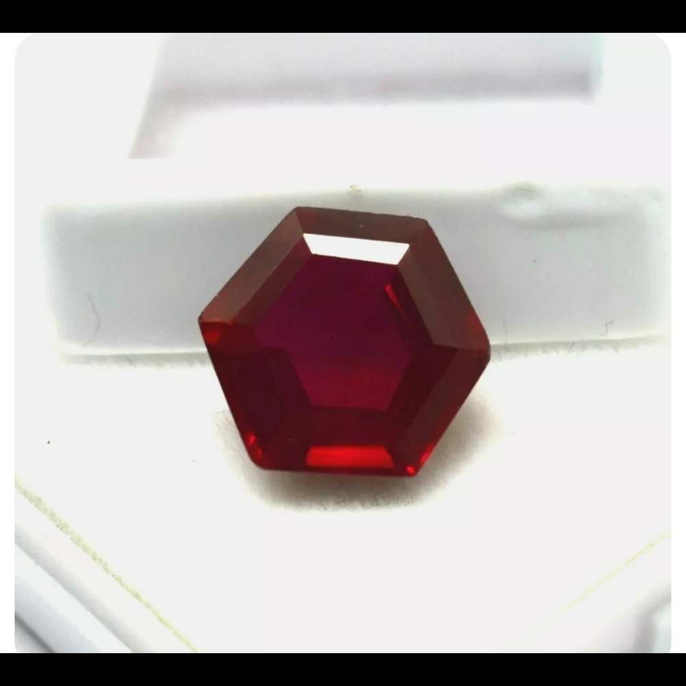 Natural Mozambique Ruby Loose Gemstone Ruby Hexagon shape Certified